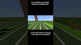 I’m building a football stadium in Minecraft minecraft minecraftbuilding shorts [upl. by Haeli]