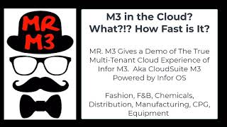 Infor CloudSuite M3 Overview within Infor OS  Operating Service Sweet wine in its newest bottle [upl. by Acirrehs184]