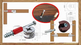 Cam Lock with Threaded Length Dowel and Connectors with Bolts Rafix  Connect DIY Furniture Parts [upl. by Acinomaj]