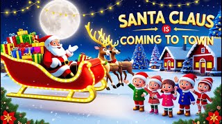 Santa Claus is Coming to Town  Fun Kids Christmas Song amp Dance [upl. by Atikal]