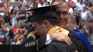 Watch Grad gets major surprise from Army dad [upl. by Alletniuq115]