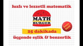 25 DAKİKADA ÜÇGENDE EŞLİK VE BENZERLİK  KONU ÖZETİ  TEKRAR [upl. by Llerdnam]