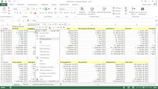 Kalender mit Excel erstellen Tutorial Spezielle Datumsformate video2braincom [upl. by Winson]