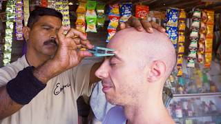 Street Barber Acupressure Head Massage and Neck Crack  Indian Techniques [upl. by Eelime765]