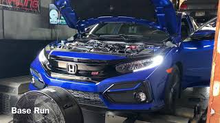 10th gen Civic si dyno  Stock vs ktuner [upl. by Rocher]