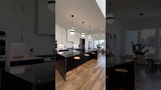 Sleek black kitchen seamlessly flowing into the living room—modern open and stunning 🖤HomeGoals [upl. by Heilman799]