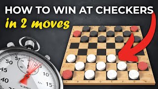 How To Win At Checkers In 2 Moves [upl. by Ahsinauj]