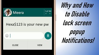 Why and how to Disable lock screen popup notifications [upl. by Bergmans]