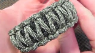 Easy King Cobra Paracord Bracelet Tutorial [upl. by Elleinod]