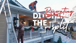 Deck The Porch 🌲  DECORATING THE SPLIT [upl. by Abbi]