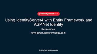 How to add ASPNET Identity and Entity Framework Support for your IdentityServer4 Solution [upl. by Atiuqihs]