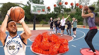 4 Point Shot Challenge w HOTTEST WINGS FORFEIT ft 2HYPE [upl. by Nitsuj]