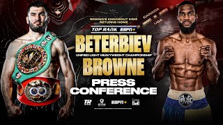 Artur Beterbiev vs Marcus Browne  FINAL PRESS CONFERENCE [upl. by Astrea]