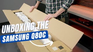 Samsung Q80C Series TV Unboxing [upl. by Ramyaj254]