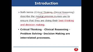 Fundamentals of Nursing  Lecture 1 Syllabus  Critical Thinking [upl. by Eenehs]