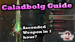 Caladbolg Guide  Easy Ascended Weapon in 1 hour  Guild Wars 2 [upl. by Itoyj]