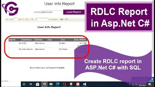 Asp net RDLC Report  Create RDLC Report in Asp net C With SQL Step By Step [upl. by Einnahpets]