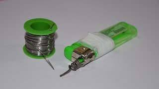 How to Make a Soldering Iron by Lighter [upl. by Bridgette636]