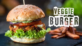 The Best Veggie Burger Recipe  Sweet Potato Burger Patties [upl. by Eppes704]