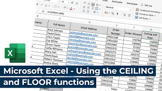 Microsoft Excel  Using the CEILING and FLOOR functions [upl. by Xenophon43]