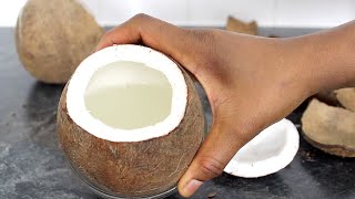 How to Make Coconut Water  Homemade Fresh Coconut Water [upl. by Akemej]