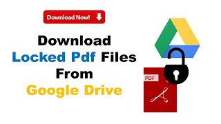 How To Download View Only PDF files From Google Drive  Download it in 6 easy steps [upl. by Oirretno]