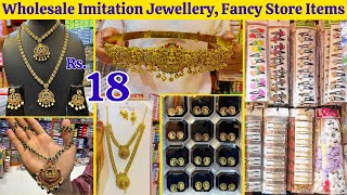 Hyderabad Wholesale Market ₹ 18 Fancy Store Items amp Imitation Jewellery Collection [upl. by Tyoh223]