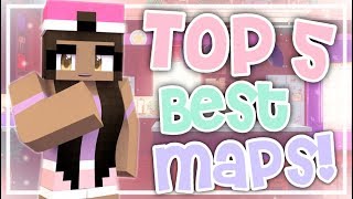 TOP 5 BEST MCPE MAPS  Highschool City Beach Neighborhood amp More  Simplymiprii [upl. by Anikes469]