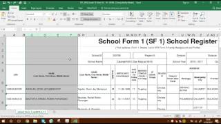 DepEd School Form 1 proper formatting [upl. by Ajnos567]