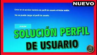 ✅ ERROR en el SERVICIO de PERFIL de usuario al INICIAR sesión 🔴 REPARAR perfil de Windows 10 [upl. by Enoval867]