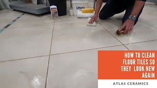 How To Deep Clean Ceramic amp Porcelain Floor Tiles So They Look New Again [upl. by Ahsinat]