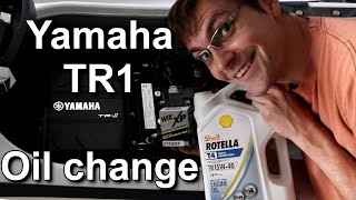 HOWTO Change oil the right way on a Yamaha TR1 Waverunner engine VX EX Deluxe Sport Etc [upl. by Anasiul]