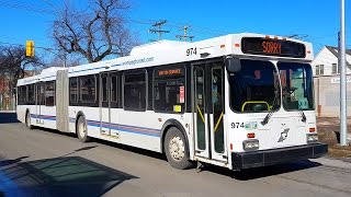 Riding ExOC Transpo New Flyer D60LF Buses on Winnipeg Transit Route 36 w Detroit Diesel Series 50 [upl. by Meikah]