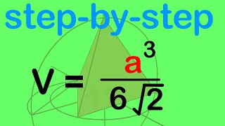 Complete Explanation for Volume of a Tetrahedron [upl. by Nazario]