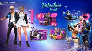 Valentine Event FREE Rewards Ff 2025 💥😯 Rose Emote Return  Free Fire New Event  Ff New Event [upl. by Aran]