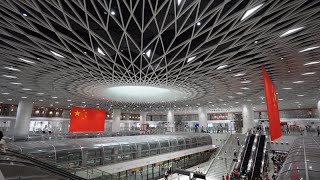 MOST FUTURISTIC TRAIN STATION IN THE WORLD GANGXIA SHENZHEN [upl. by Jolynn]