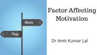 Factors Affecting Motivation  Employee Motivation  Organisational Behavior [upl. by Kerr]