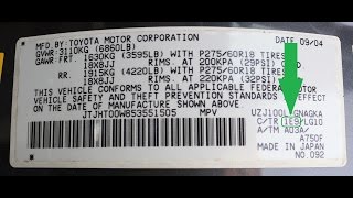 How to Find Your LEXUS Paint Code [upl. by Afnin]