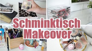 SCHMINKTISCH MAKEOVER  MAKEUP SAMMLUNG amp ORGANISATION [upl. by Elaen]