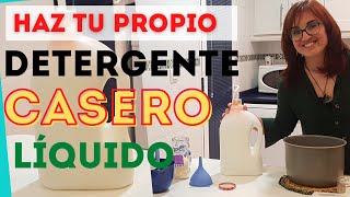 Hacer DETERGENTE de LAVADORA en GEL SENCILLO Y ECONÓMICO  Incluye TIPS para Blanquear ROPA [upl. by Arabeila]