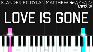 SLANDER  Love Is Gone ft Dylan Matthew  EASY Piano Tutorial [upl. by Hnib]