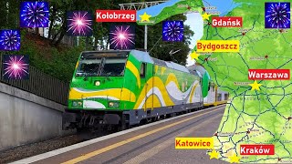 Sylwester z Pociągami Kołobrzeg Gdańsk Bydgoszcz Warszawa Katowice Kraków [upl. by Namharludba]