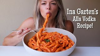 Giant Fusilli alla Vodka MUKBANG  Ina Gartens Recipe [upl. by Troth]