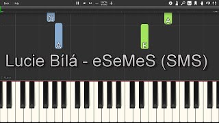 Lucie Bílá  eSeMeS  SMS  Piano tutoriál [upl. by Dleifniw44]