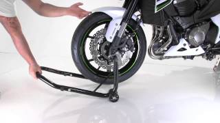 Tutorial Motorcycle Front Paddock Stand ConStands S Kawasaki Z800 [upl. by Collin878]