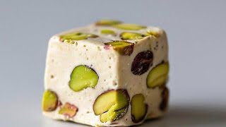 Homemade nougat recipe No oven no flourNew quick and easy nobake dessert [upl. by Hoisch248]