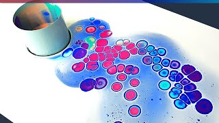 EASY CELLS in Acrylic Pouring  Big amp Bright Acrylic Pouring Recipe  Fluid Art for Beginners [upl. by Nolrak]