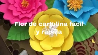 Cómo hacer flores de cartulina fácil y rápido [upl. by Nyliret]