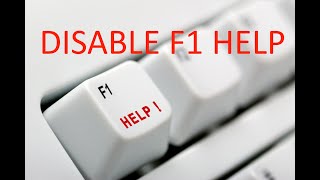 How to Disable F1 help Windows 10 Chrome and microsoft edge and GAMING [upl. by Adleme692]