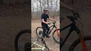 pablosbiking 1st time jumping a full squish and riding a Fezzari mtb shorts [upl. by Oeram]